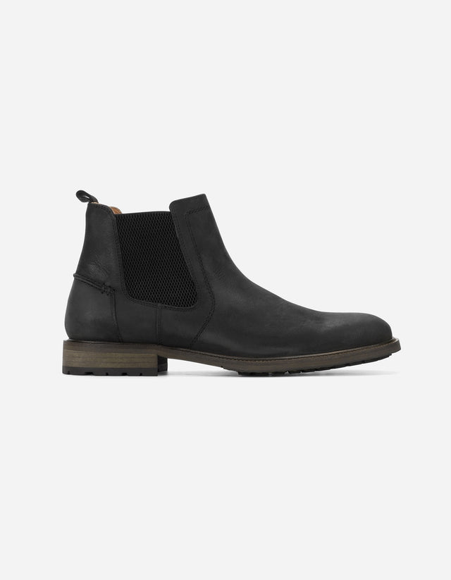 Botines Chelsea Hombre Cuero Yorkford Negro