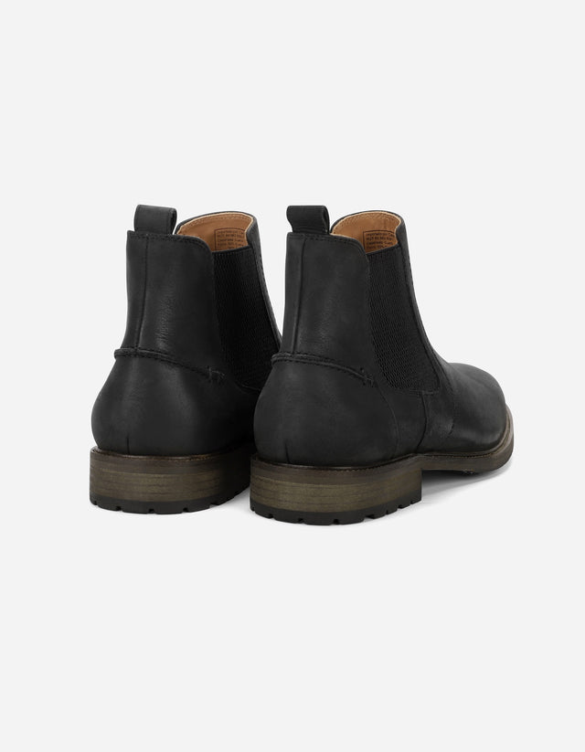 Botines Chelsea Hombre Cuero Yorkford Negro