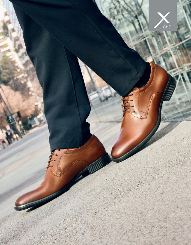 Zapatos Formales Derby X-Light Hombre Cuero Airford-0-02 Brandy