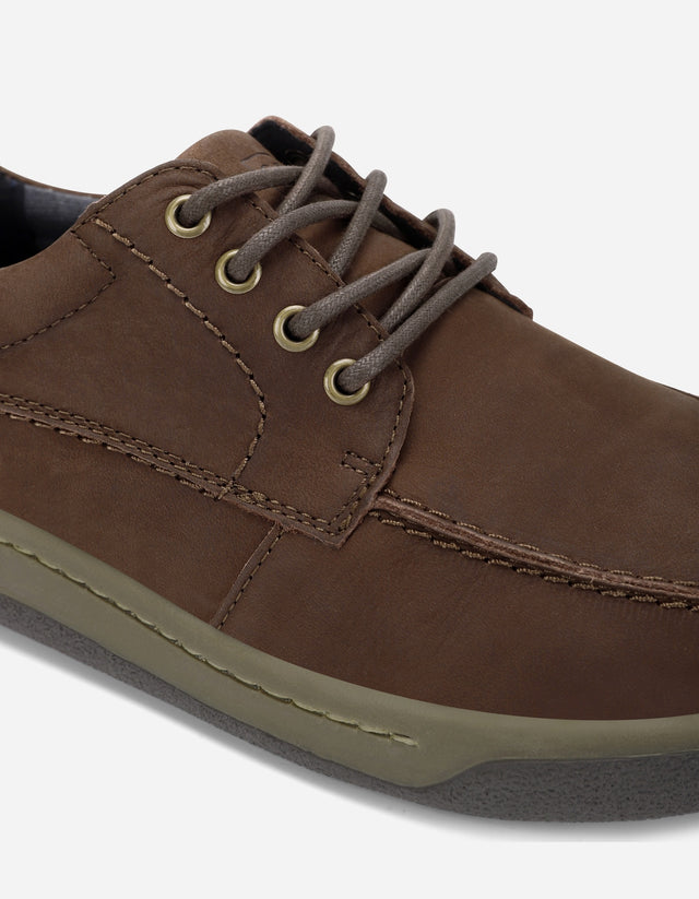 Zapato Casual Hombre Cuero 24 Flex Arno Café