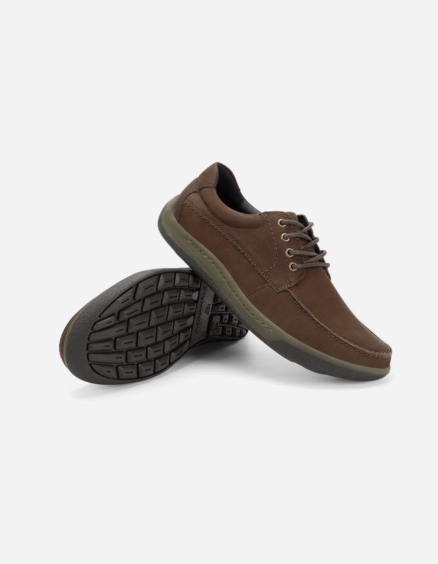 Zapato Casual Hombre Cuero 24 Flex Arno Café
