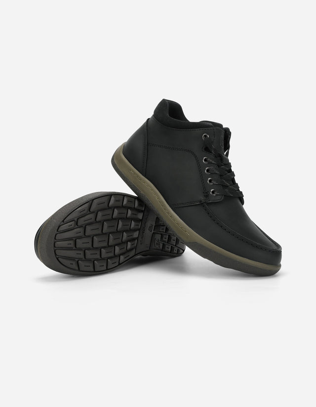 Botines 24 Flex Casual Hombre Cuero Arno Negro