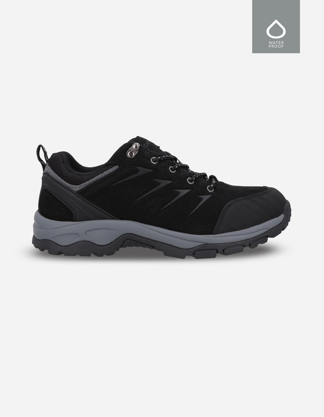 Zapatos Trekking Hombre Waterproof Cuero Y Textil Bard-0-39 Negro