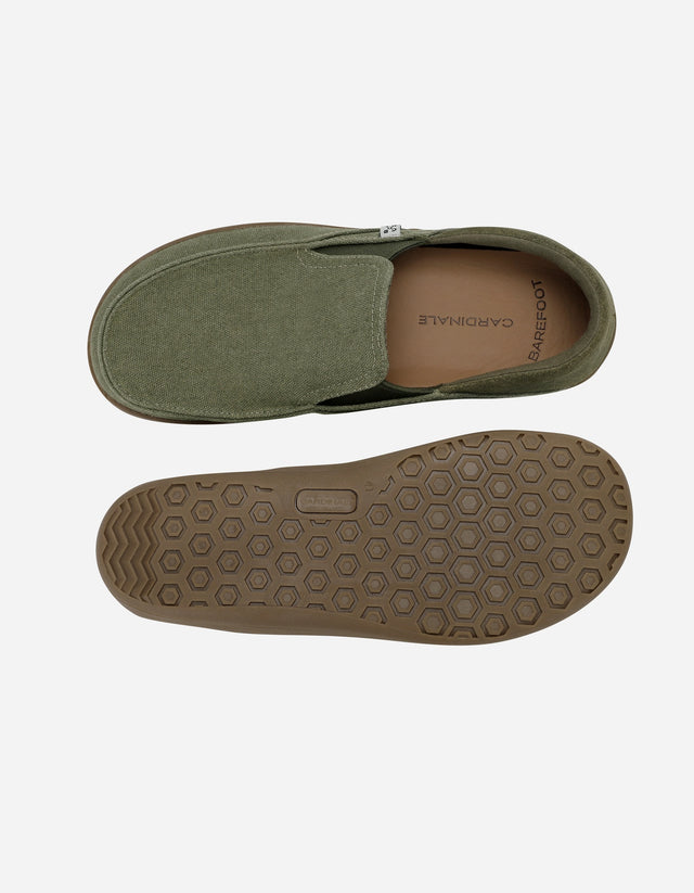 Zapatos Barefoot Slip-On Hombre Textil Bare Sand Verde