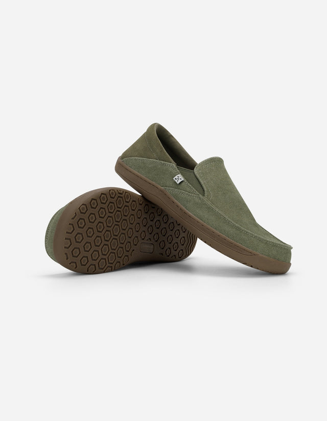 Zapatos Barefoot Slip-On Hombre Textil Bare Sand Verde