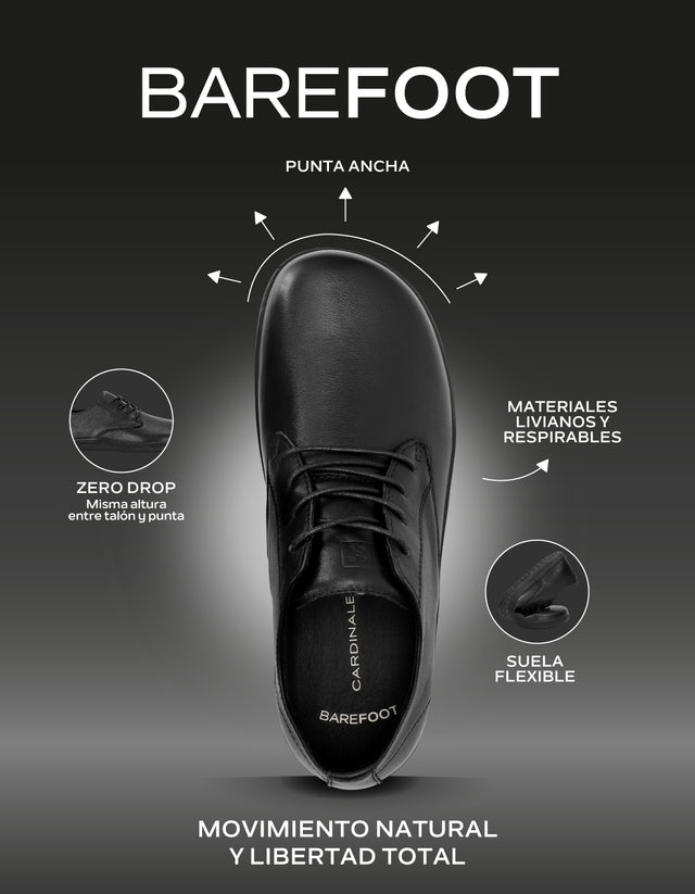 Zapatos Barefoot Formal Hombre Bare Urban Negro