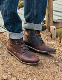Botines Hombre Cuero Bickerton-6-01 Café