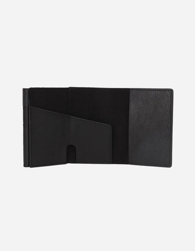 Billetera Deluxe Box Hombre Cuero Negro Billet-Box1