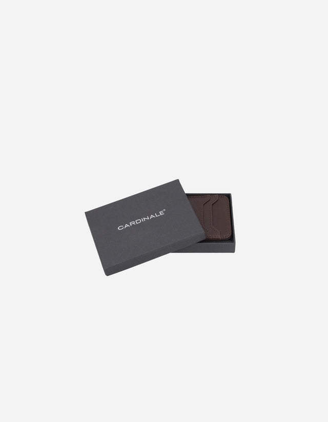 Billetera Tarjetero Hombre Cuero Café Billet-Tar1