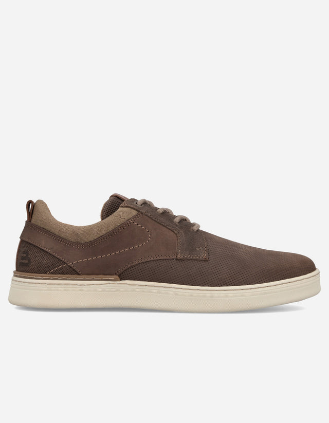 Zapatos Casual Hombre Cuero Perforado Blackheath Café Bullboxer