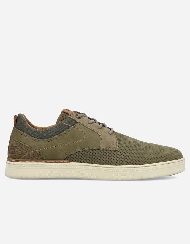 Zapatos Casual Hombre Cuero Perforado Blackheath Verde Bullboxer