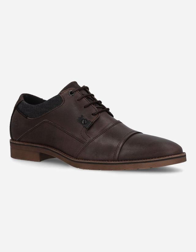 Bullboxer Zapatos Hombre Cuero Y Textil Bladel-0-50 Café