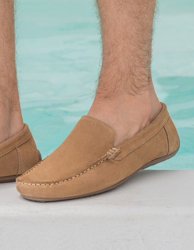 Mocasines Hombre Cuero Blanes-4-85 Café
