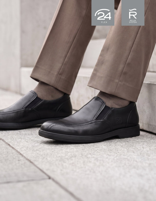 Zapatos Slip-On Hombre Cuero 24 Flex Blisser-3-06-Negro