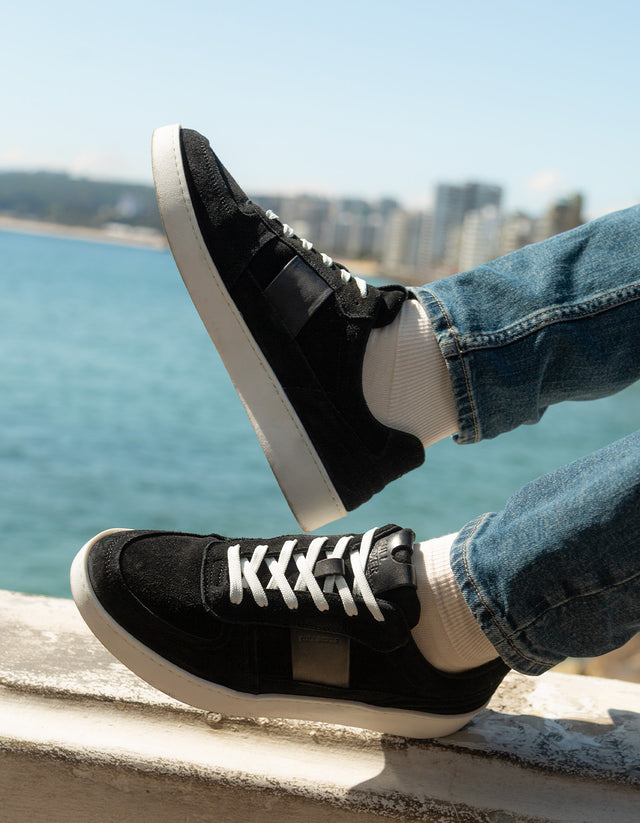 Zapatillas Urbanas Hombre Cuero Bloomsbury Negro Bullboxer