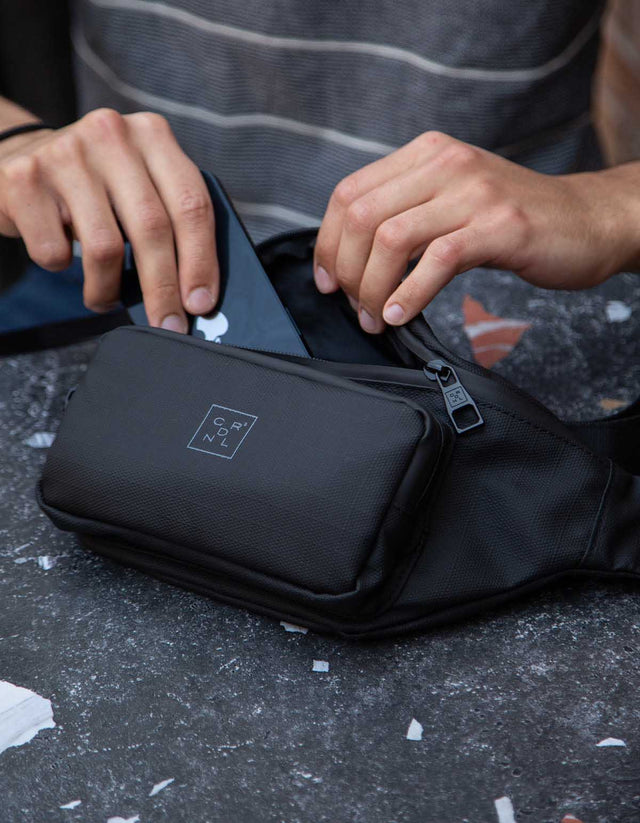 Banano Hombre Oslo Textil Bolso-Ban01 Negro