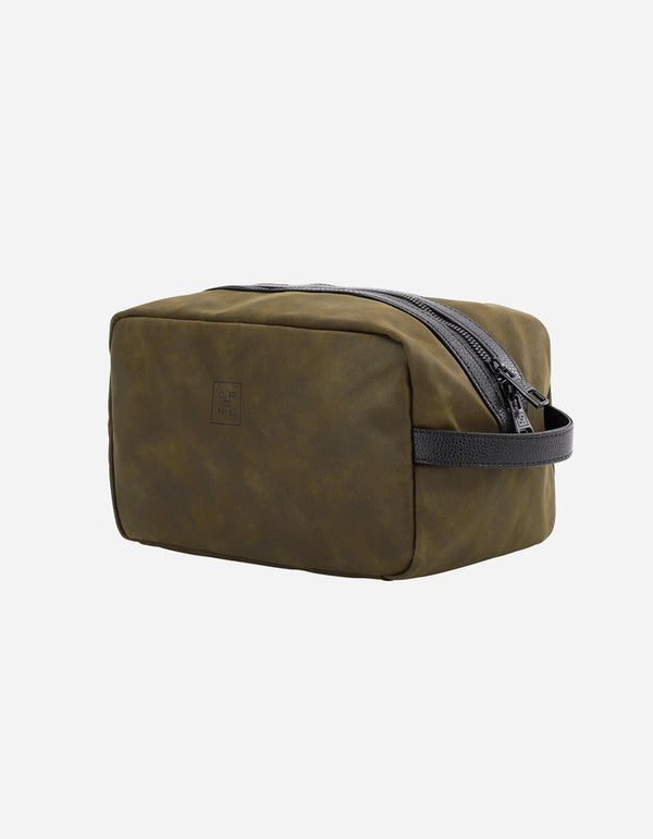 Neceser Hombre Textil Efecto Cuero Bolso-Nec01 Café