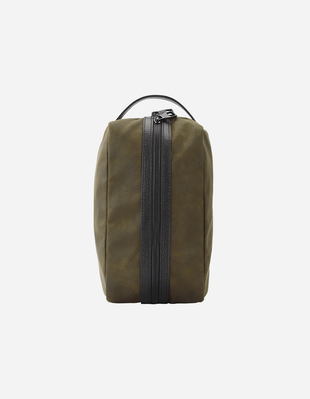 Neceser Hombre Textil Efecto Cuero Bolso-Nec01 Café