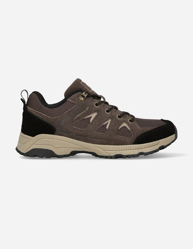 Zapatillas Waterproof Outdoor Hombre Cuero y Textil Bourg Café