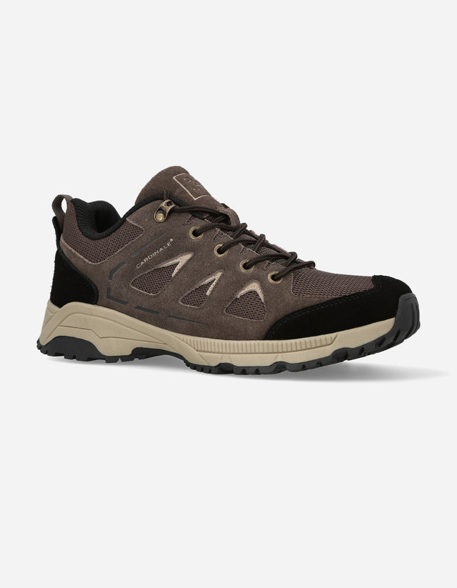 Zapatillas Waterproof Outdoor Hombre Cuero y Textil Bourg Café