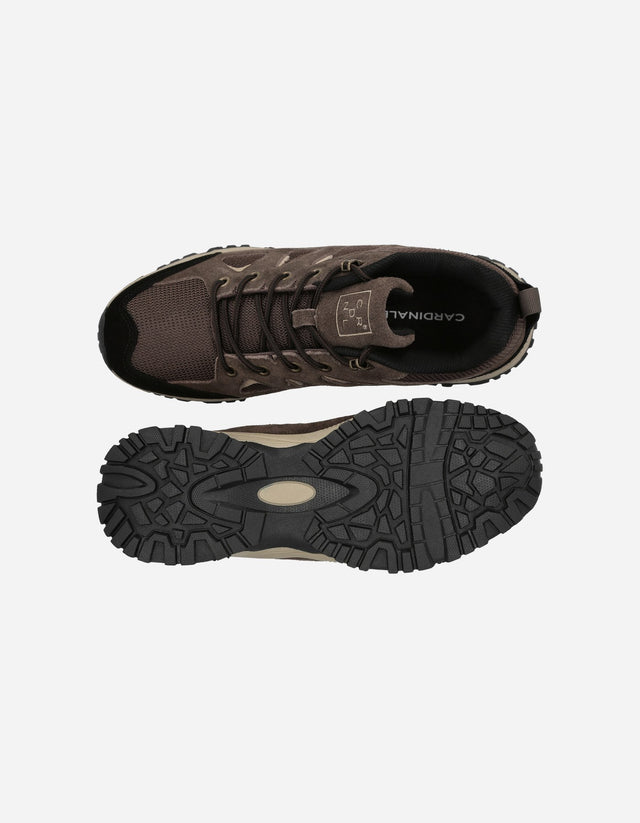 Zapatillas Waterproof Outdoor Hombre Cuero y Textil Bourg Café