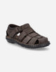 Sandalias Cerradas Hombre Cuero Cairu-9-80 Café