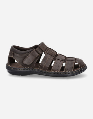 Sandalias Hombre Cuero Cairu-9-80 Café