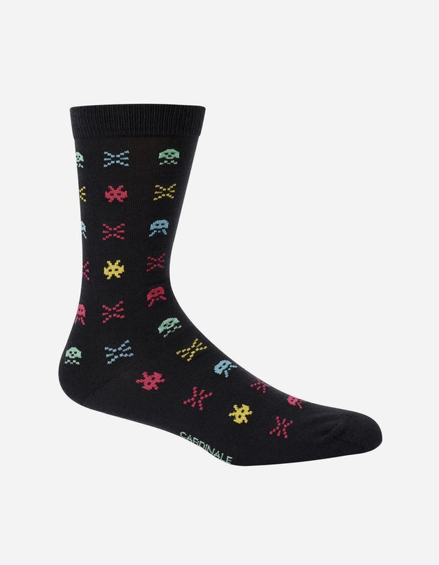 Calcetines Algodón Hombre 0042-Invd_Ngr-Negro A