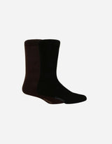 Pack 2 Pares Calcetines Bamboo Hombre 0200 Café Y Negro