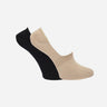 Pack 2 Pares Calcetines Hombre Ca99 Negro Y Beige