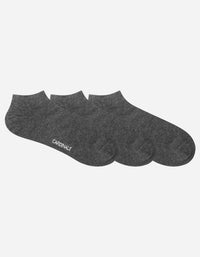 Calcetines Cortos Hombre Algodón Gris Oscuro (Talla 39-45) Calc-3U-Co22