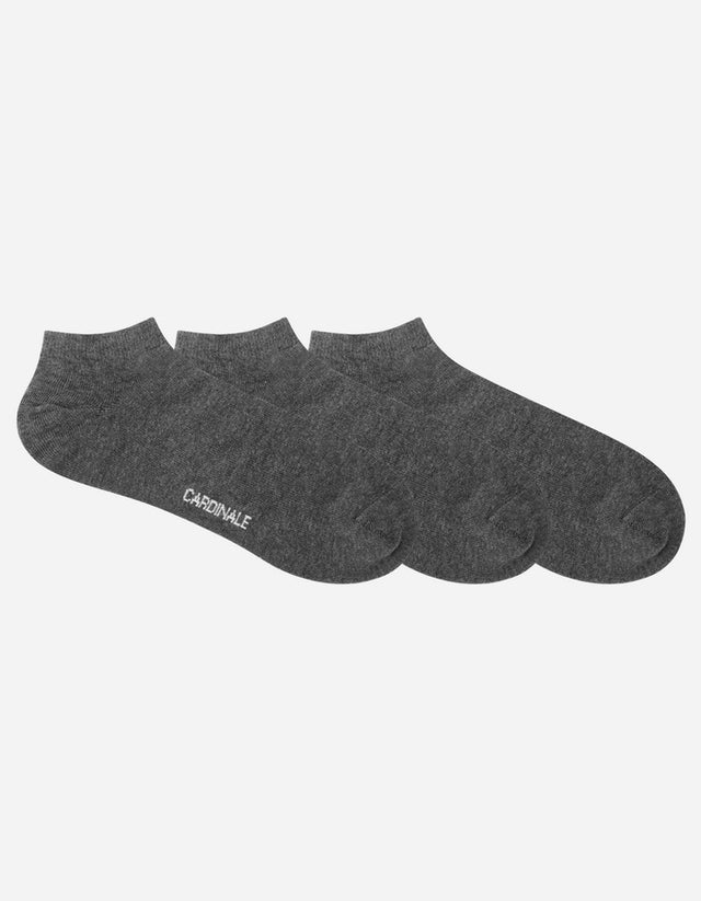 Calcetines Cortos Hombre Algodón Gris Oscuro (Talla 39-45) Calc-3U-Co22