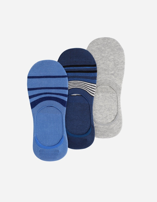 Calcetines Invisibles Hombre Algodón Azul (Talla 39-45) Calc-3U-In15