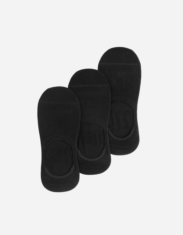 Calcetines Invisibles Hombre Algodón Negro (Talla 39-45) Calc-3U-In15