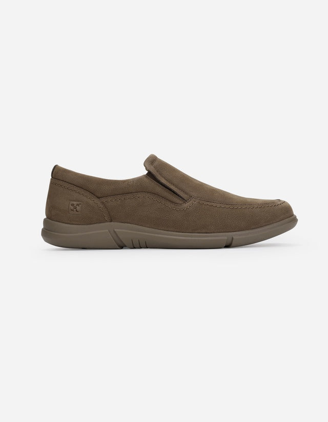 Zapatos Slip-On Hombre Cuero Cibeles-3-02 Café