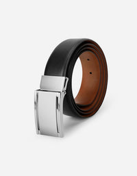 CINTURÓN HOMBRE CUERO REVERSIBLE CINT-RV05 NEGRO Y CAFÉ