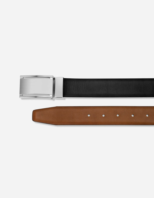 CINTURÓN HOMBRE CUERO REVERSIBLE CINT-RV05 NEGRO Y CAFÉ