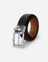 Cinturón Hombre Cuero Reversible Cint-Rv06 Negro Y Brandy