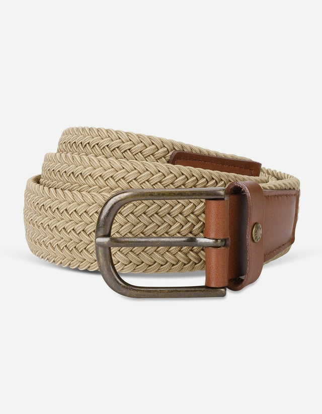 Cinturón Trenzado Elasticado Hombre Cint-Tr01-Beige A