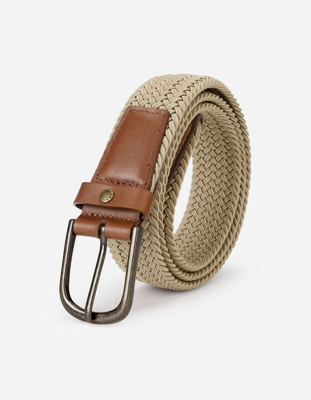 Cinturón Trenzado Elasticado Hombre Cint-Tr01-Beige A