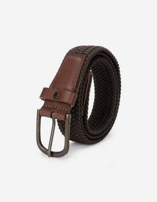 Cinturón Trenzado Elasticado Hombre Cint-Tr01-Cafe1 A