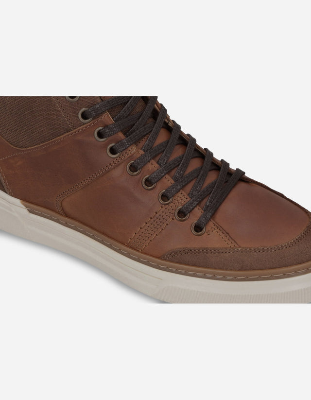 Zapatillas Caña Alta Hombre Cuero Citation-6-80 Brandy