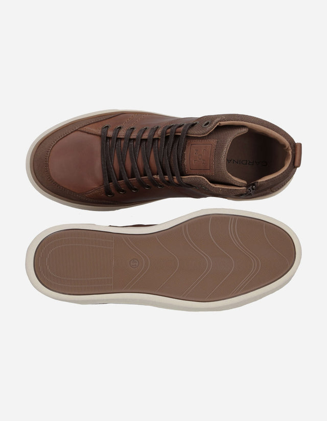 Zapatillas Caña Alta Hombre Cuero Citation-6-80 Brandy