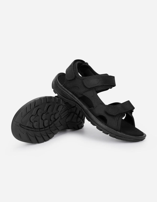 Sandalias Hombre Cuero Coastown-9-01 Negro