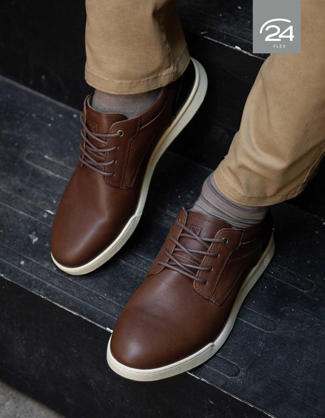 Zapatos Hombre Cuero Cram-0-21 Café