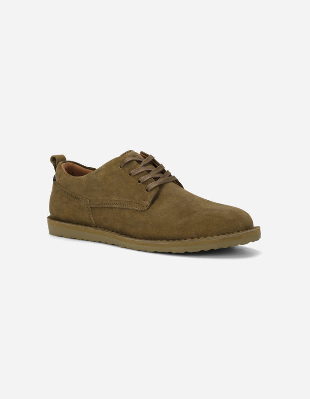 Zapatos Casual Hombre Gamuza Cramber Café