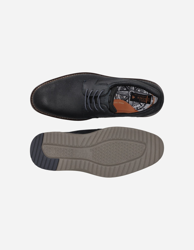Zapatos Casual Formal Hombre Derby Cuero Crieff-0-31 Azul Bullboxer