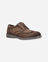 Zapatos Casual Formal Hombre Derby Brogue Cuero Crieff-0-32 Taupé Bullboxer