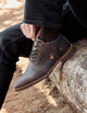 Botines Formal Casual Hombre Cuero Con Costuras Decorativas Crowl-6-81 Brandy