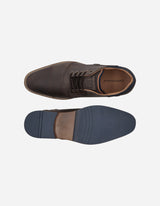 Botines Formal Casual Hombre Cuero Con Costuras Decorativas Crowl-6-81 Brandy